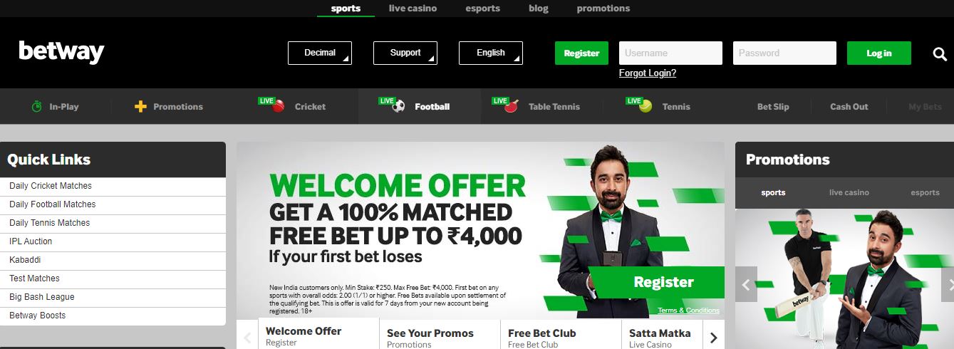 Betway Welcome Bonus