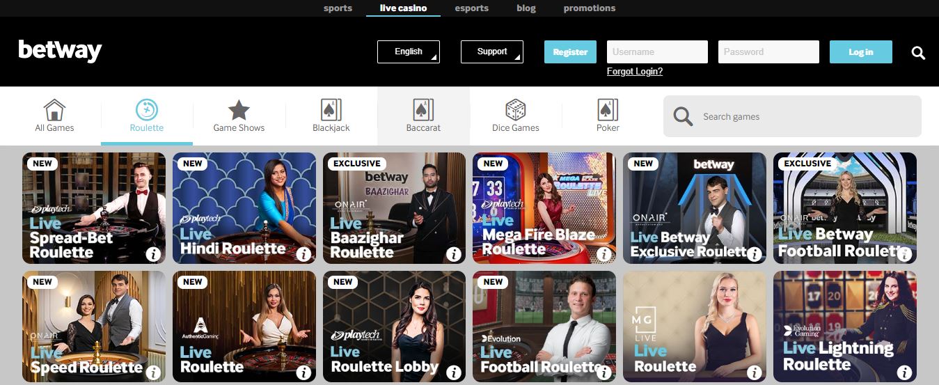 Betway Roulette